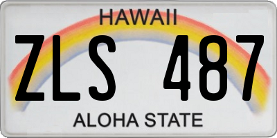 HI license plate ZLS487