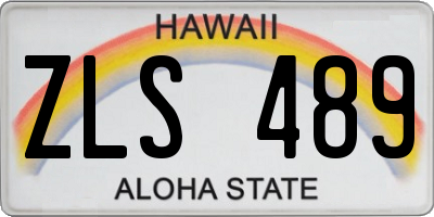 HI license plate ZLS489