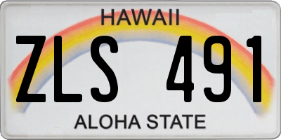 HI license plate ZLS491
