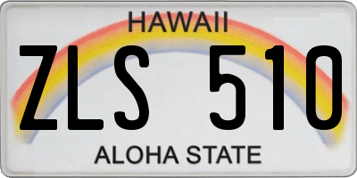 HI license plate ZLS510