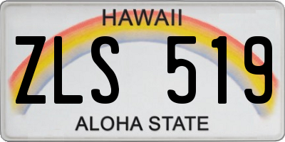 HI license plate ZLS519