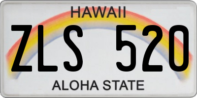 HI license plate ZLS520