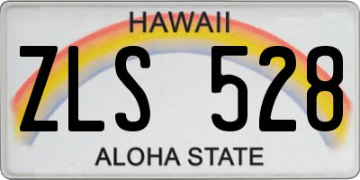 HI license plate ZLS528