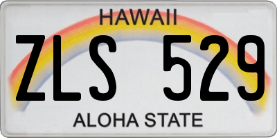 HI license plate ZLS529