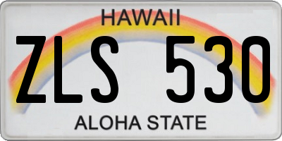 HI license plate ZLS530