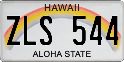 HI license plate ZLS544