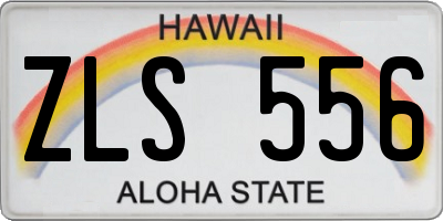 HI license plate ZLS556
