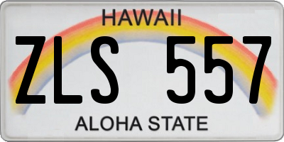HI license plate ZLS557