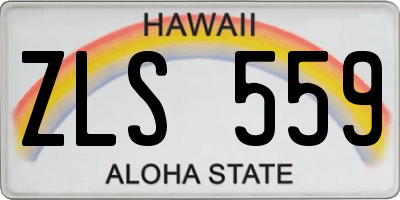 HI license plate ZLS559