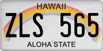 HI license plate ZLS565