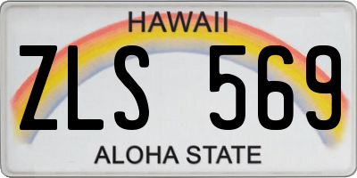 HI license plate ZLS569