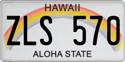 HI license plate ZLS570