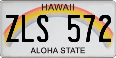 HI license plate ZLS572