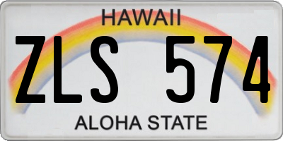 HI license plate ZLS574