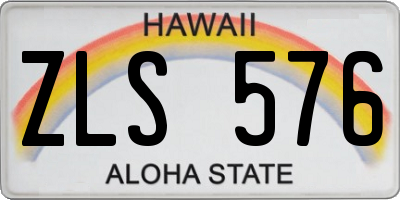 HI license plate ZLS576