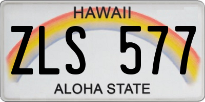 HI license plate ZLS577