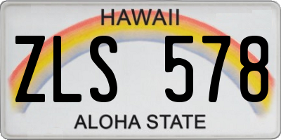 HI license plate ZLS578