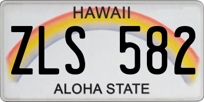 HI license plate ZLS582