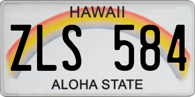 HI license plate ZLS584