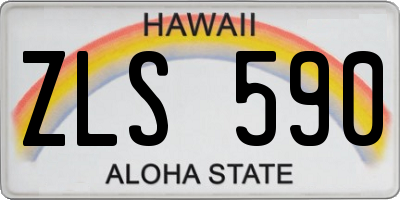 HI license plate ZLS590