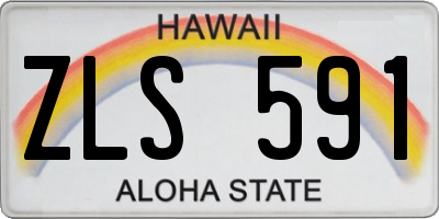 HI license plate ZLS591