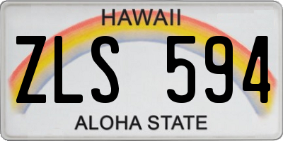 HI license plate ZLS594
