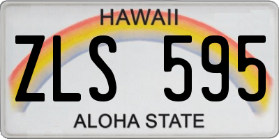 HI license plate ZLS595
