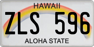 HI license plate ZLS596