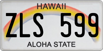 HI license plate ZLS599
