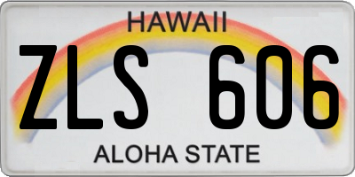 HI license plate ZLS606