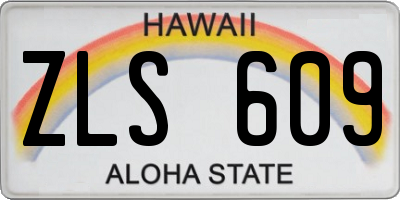 HI license plate ZLS609