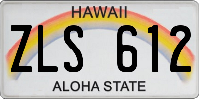 HI license plate ZLS612