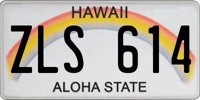 HI license plate ZLS614