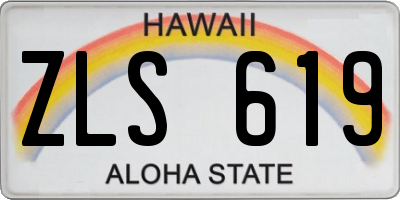 HI license plate ZLS619
