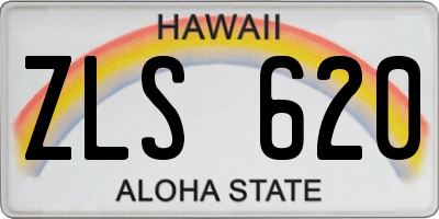 HI license plate ZLS620