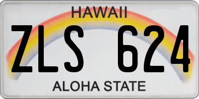 HI license plate ZLS624