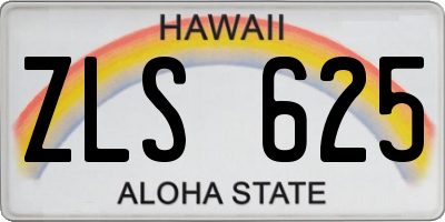 HI license plate ZLS625