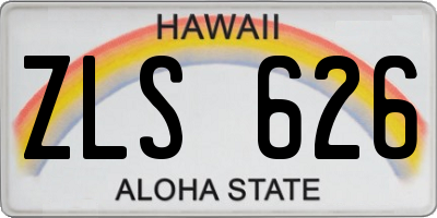HI license plate ZLS626