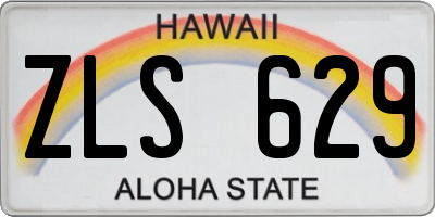 HI license plate ZLS629