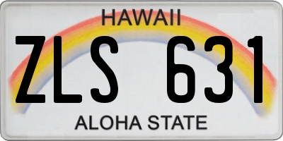 HI license plate ZLS631