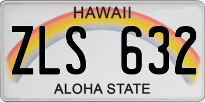 HI license plate ZLS632