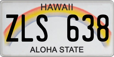 HI license plate ZLS638