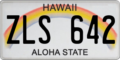 HI license plate ZLS642