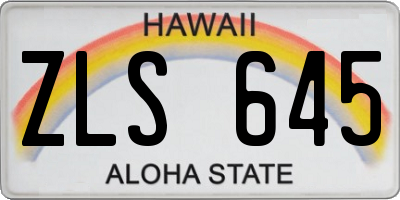 HI license plate ZLS645