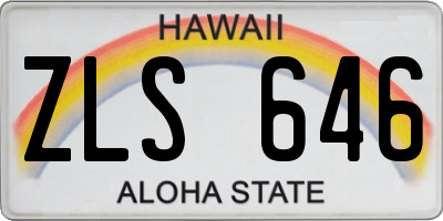 HI license plate ZLS646