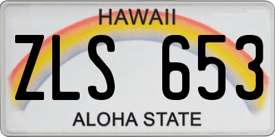 HI license plate ZLS653