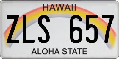 HI license plate ZLS657