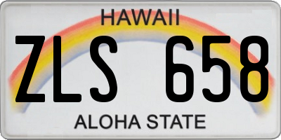 HI license plate ZLS658