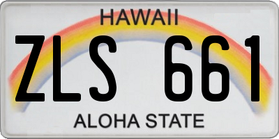 HI license plate ZLS661