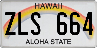 HI license plate ZLS664